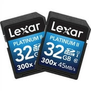 32GB Platinum II UHS-I 300x SDHC Memory Card Class 10, 2-Pack