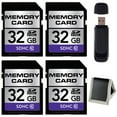 thumbnail image 1 of 32GB SDHC Class 10 Memory Card + SD Card USB Reader + Memory Card Wallet Bundle (4-Pack), 1 of 3