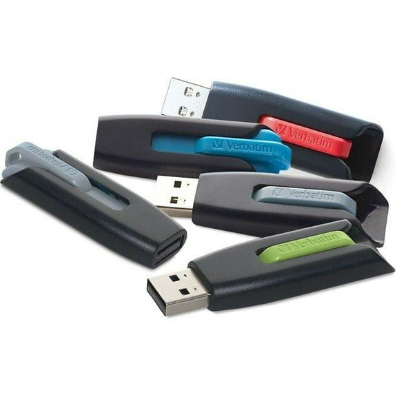 32GB Store N Go V3 USB 3.0 Flash Drive, Assorted Color - Pack of 5