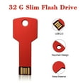 thumbnail image 1 of 32GB USB 2.0 Flash Drive for Key TOPESEL Metal Key Shape Thumb Drive Memory Stick Pen Drive Red, 1 of 7