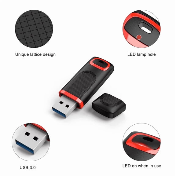 32GB USB 3.0 Flash Drive, 1 Pack of Memory Sticks