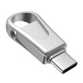 thumbnail image 1 of 32GB USB C Flash Drive for OTG Android Phone Metal USB 3.0 Thumb Drive for Keychain TOPESEL Swivel Memory Stick Silver, 1 of 9