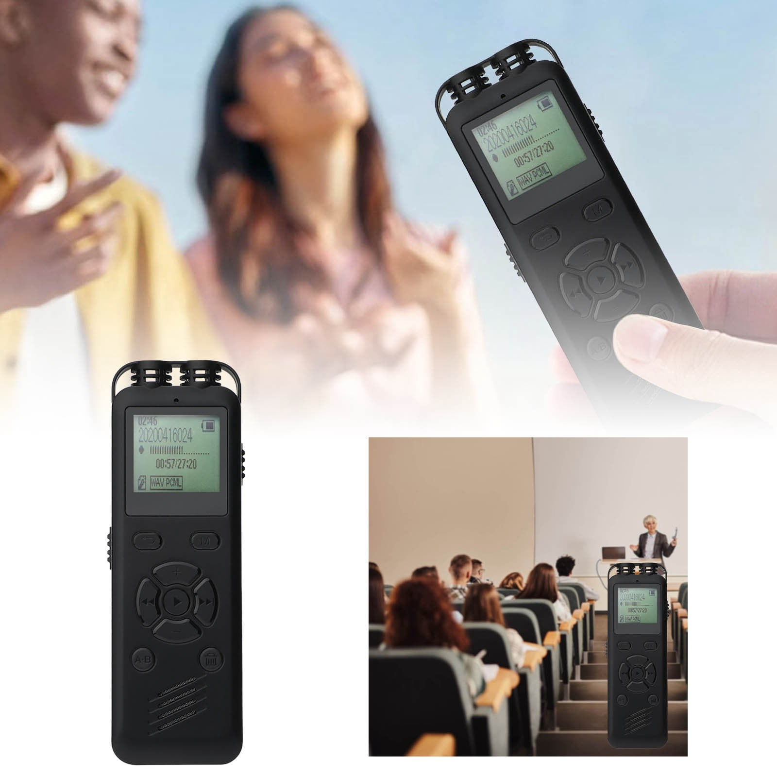 32GB Voice Recorder With Large Screen MP3 Player And Built In Speaker