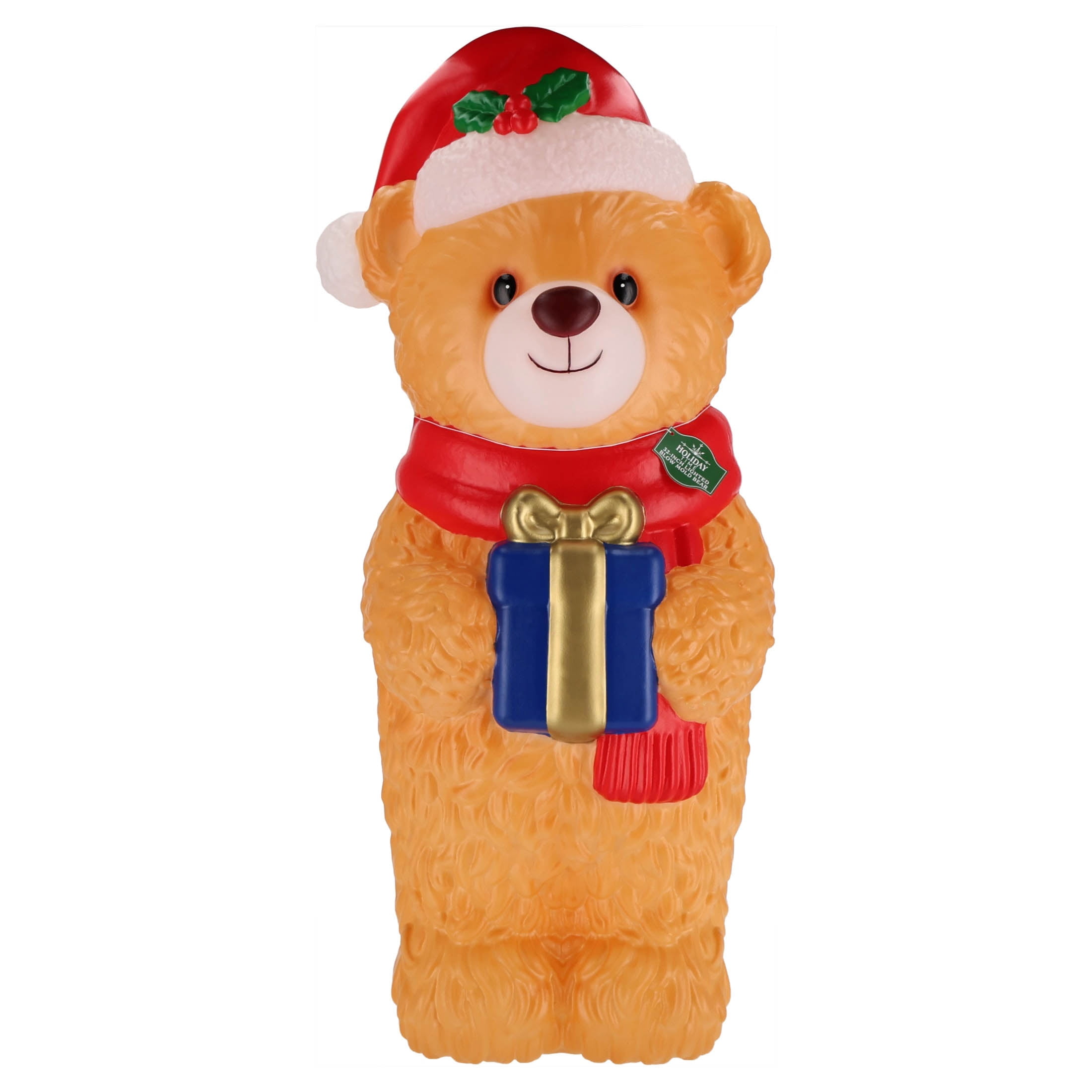Lighted Blow Mold Bear Indoor/Outdoor Christmas Decoration, Multicolor, 32", by Holiday Time