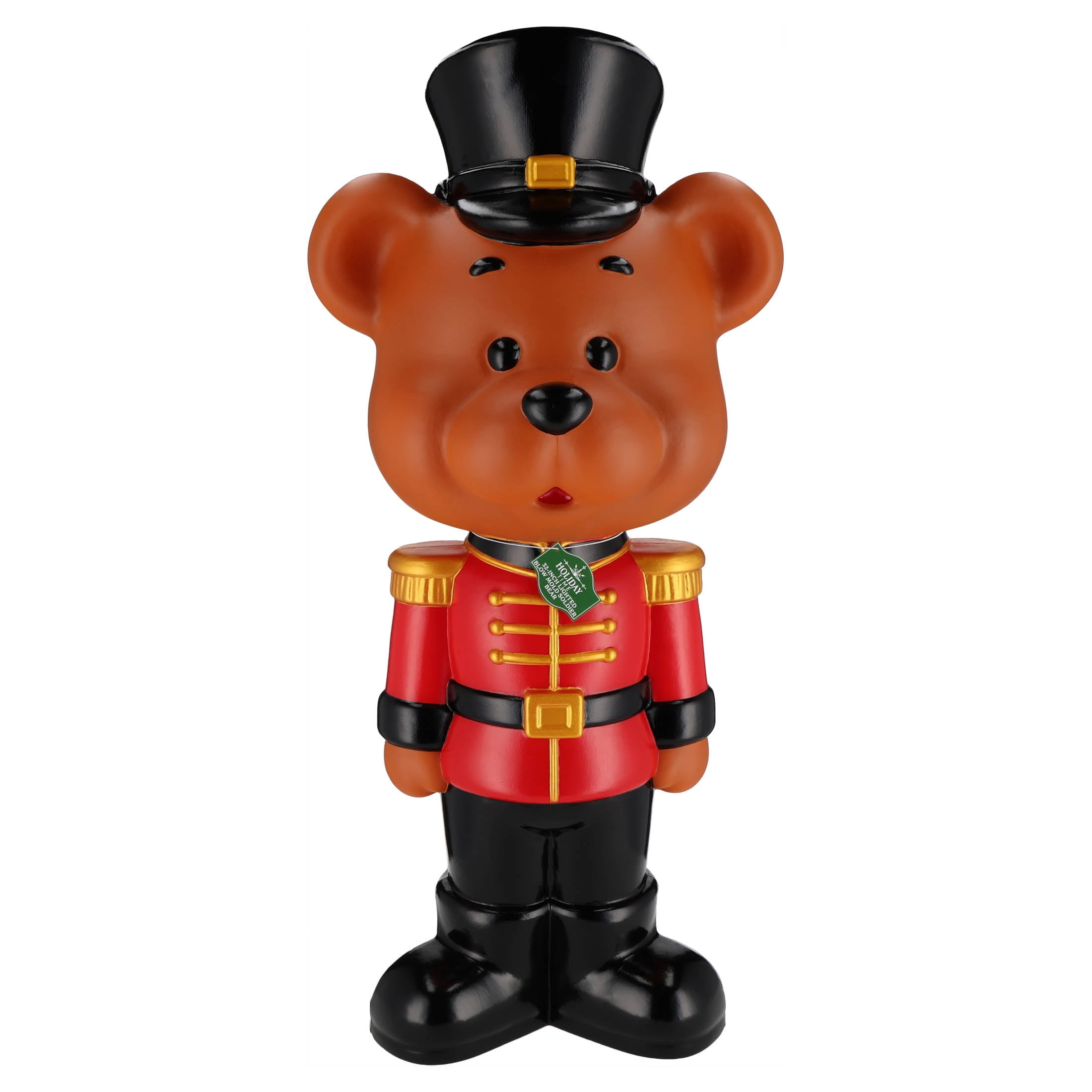 Lighted Blow Mold Bear Soldier Indoor/Outdoor Christmas Decoration, Multicolor, 32", by Holiday Time