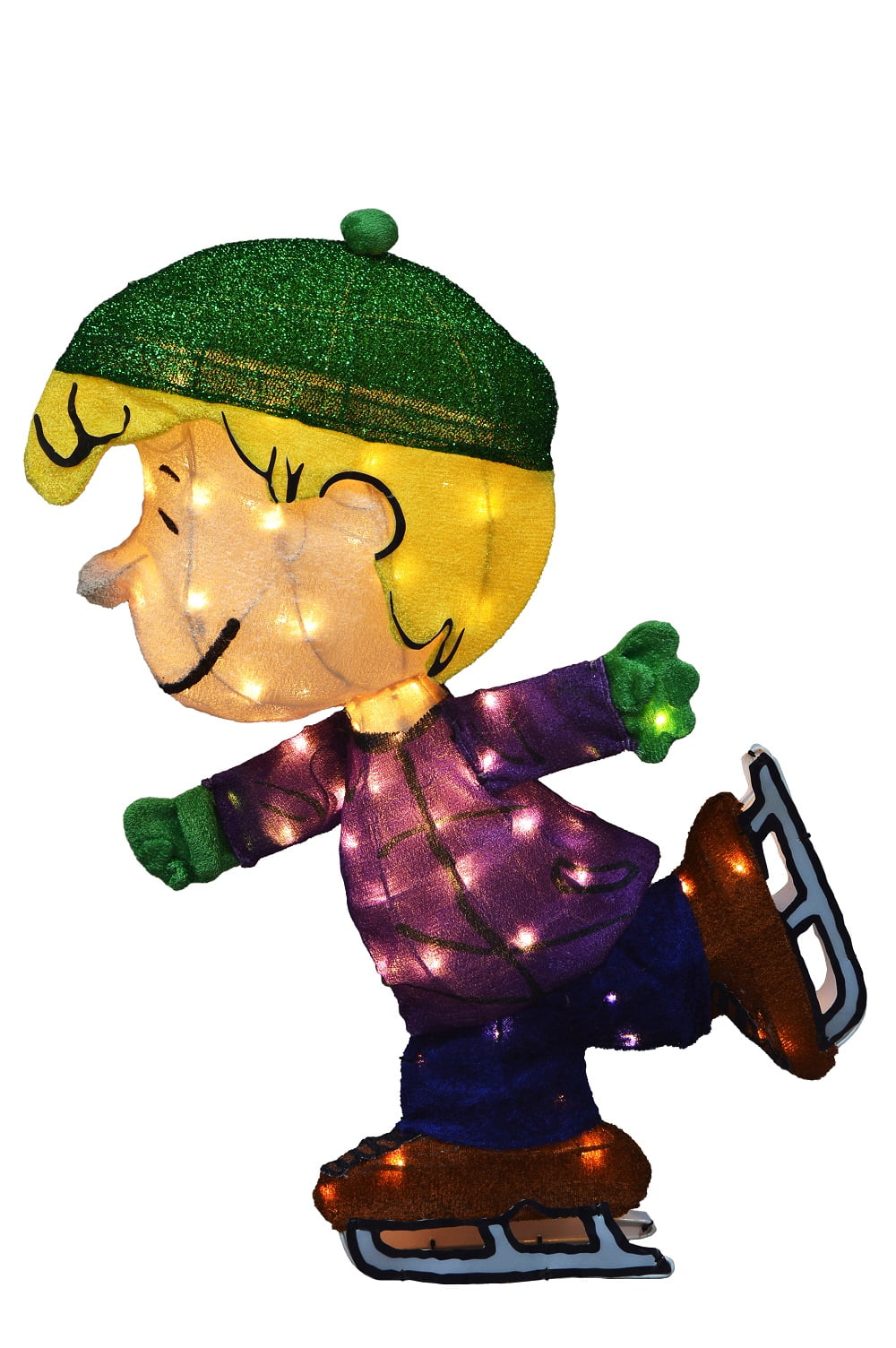 32INCH Skating Schroeder Peanuts 3D Lighted LED Holiday Charlie Brown Christmas Yard Decor