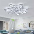 thumbnail image 1 of 32In Flush Mount Ceiling Fan with Lights and APP Remote Control,Modern Flush Mount 3 Color 6 Speeds Dimmable Round Low Profile Ceiling Fan with Lights for Bedroom Children's Room Dining Room Living, 1 of 7