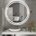 thumbnail image 1 of 32Inch LED Bathroom Mirror Round Anti-Fog Wall Mounted Lighted Vanity Mirror Frameless Dimmable Round Bathroom Vanity Mirror, 1 of 6