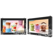 32Inch Outdoor Digital Signage, 2000nits High Brightness Advertising Display, IP55 Wall Mount Digital Signage, CMS with WiFi/HDMI/USB Input, Split Screen, 7/24 Timer Switch, Android 11OS