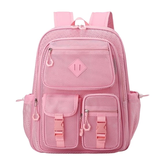 32L Large Capacity Mesh Backpack, Breathable Lightweight School Bookbag for Travel Gym, Sturdy Daypack with Padded Straps for Adults