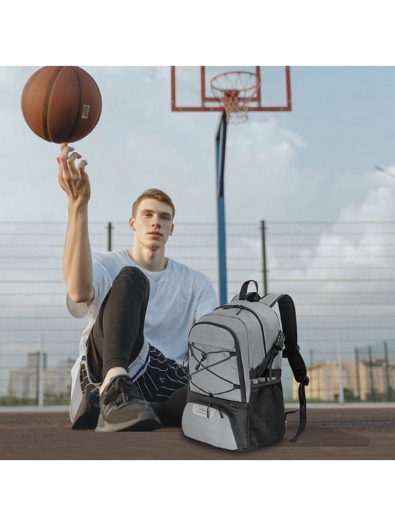 32L Sports Backpack with Separate Ball & Shoe Compartment, Laptop Backpack