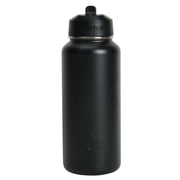 Ozark Trail 32 oz Stainless Steel Insulated Flip-Straw Water Bottle with Handle, Black