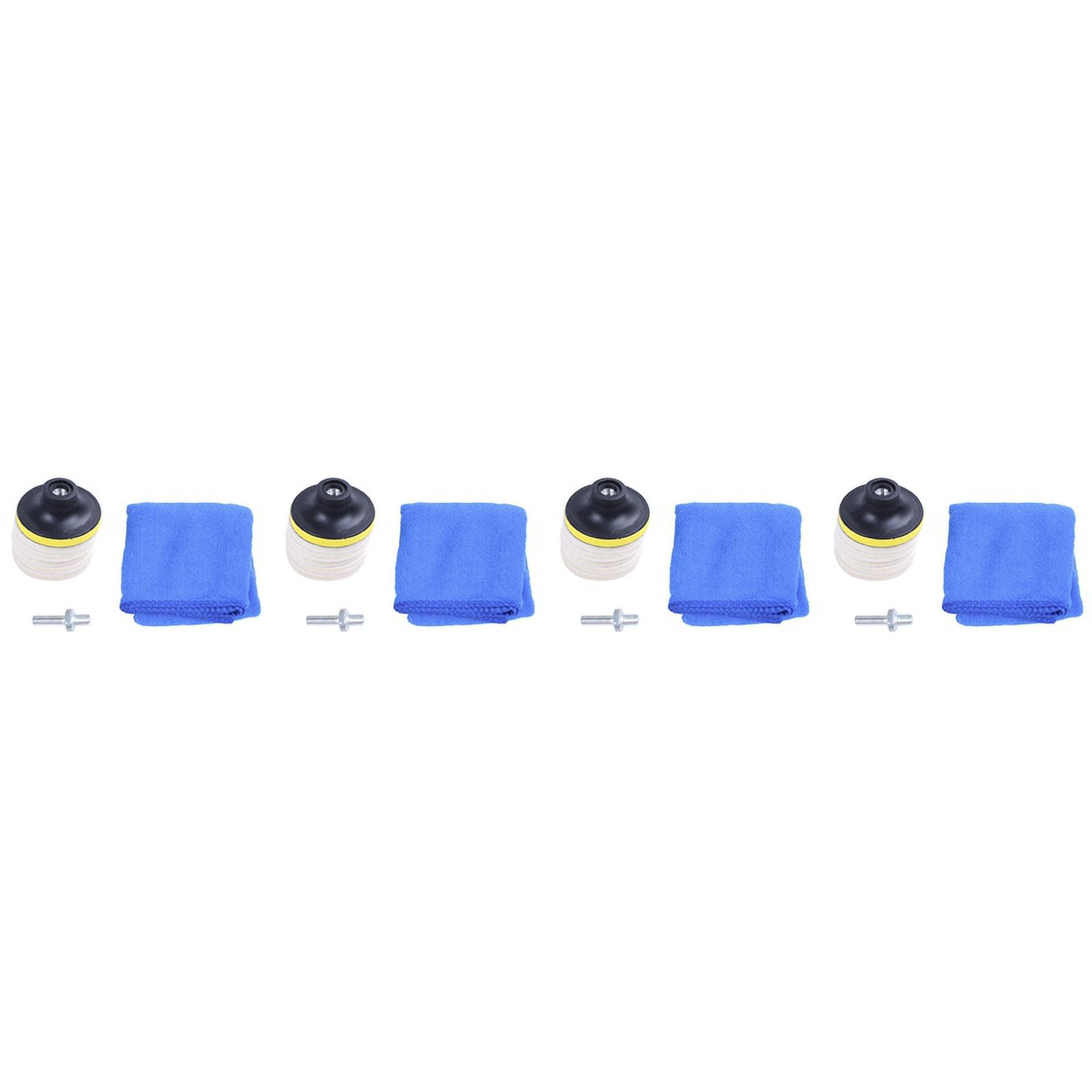 32PC 3Inch 75mm Felt Polishing Pad Windscreen Scratch Repair Glass Polishing Kit,4 x Backing Pad 20 x Rayon Felt Polishing Pads 4 x Polishing cloth(Random Color) 4 x M10 Thread Drill Adapter,white