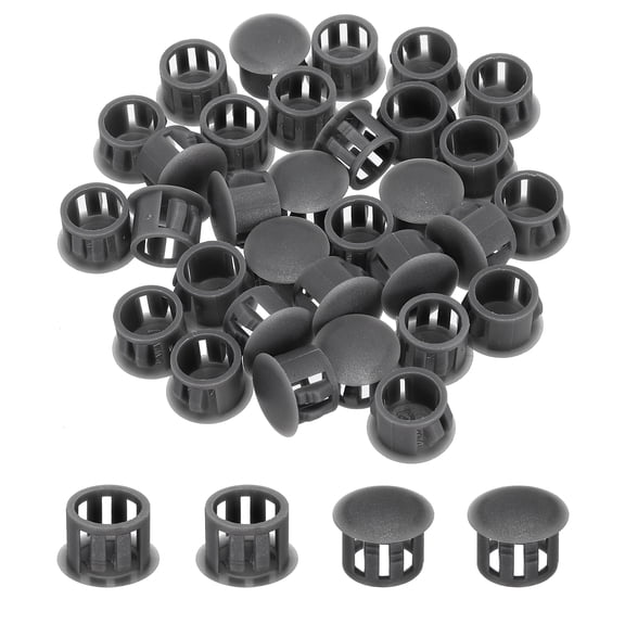 32PCS 13mm(1/2") Dark Gray Plastic Hole Plugs, Flush Type Panel Hole Plugs Insert End Caps for Locking Hole Tubes Furniture Cabinet