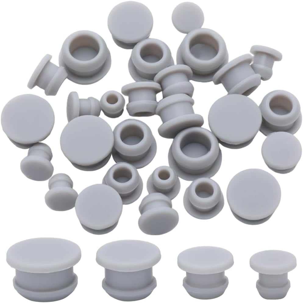 32PCS 4 Sizes Silicone Stoppers for Salt and Pepper Shakers 15/64 5/16 ...
