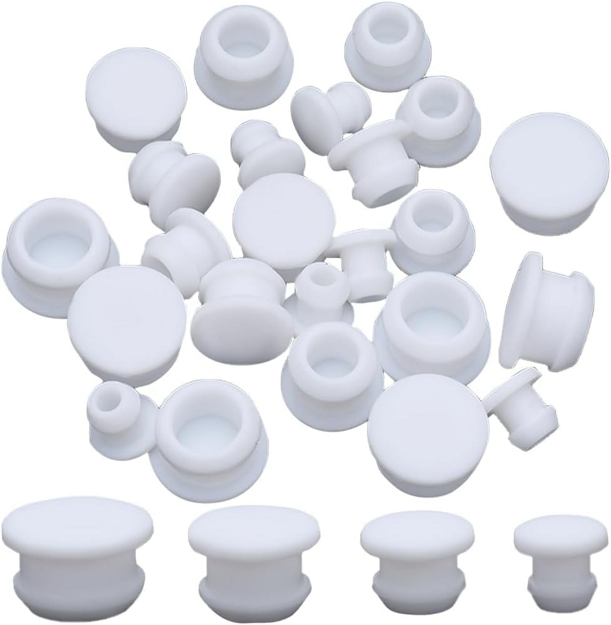 32PCS 4 Sizes White Silicone Stoppers for Salt and Pepper Shakers 15/64 ...