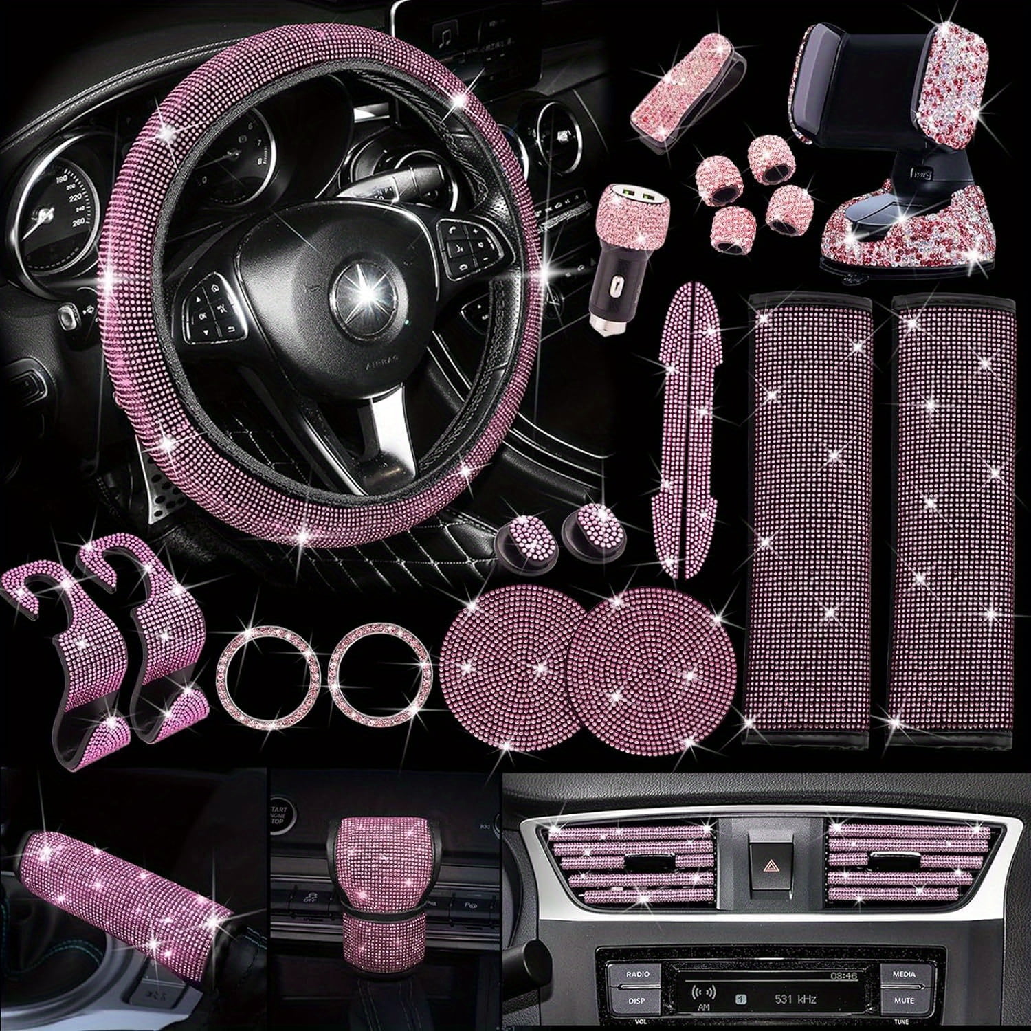 Pink car stuff discount