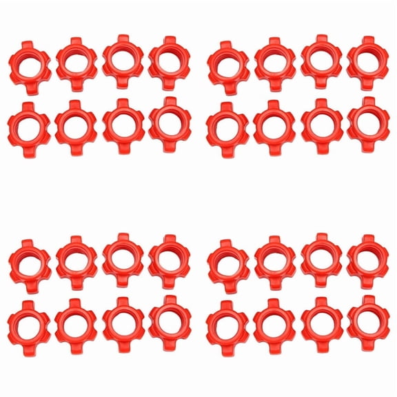 32PCS Dumbbell Nut,Dumbbell Rod Nut, Collars for Barbells Bars Training Sports Accessories