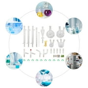 32PCS, Lab Chemilcal Unit 24/40 Joints Glass Organic Chemistry Lab Glassware Kit