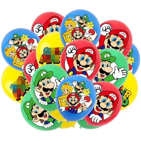 32PCS Super Mari Balloon Game theme Latex Birthday Party Balloon Superhero Balloon Lui Balloon Happy Birthday Balloon