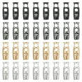 thumbnail image 1 of 32PCS Metal Cord Locks for Drawstrings, Spring Cord Lock Toggles Stopper Clamp 2 Holes Adjustable Slider End Fastener for Paracord Outdoor Bag Shoes Backpack, 4 Color, 1 of 6