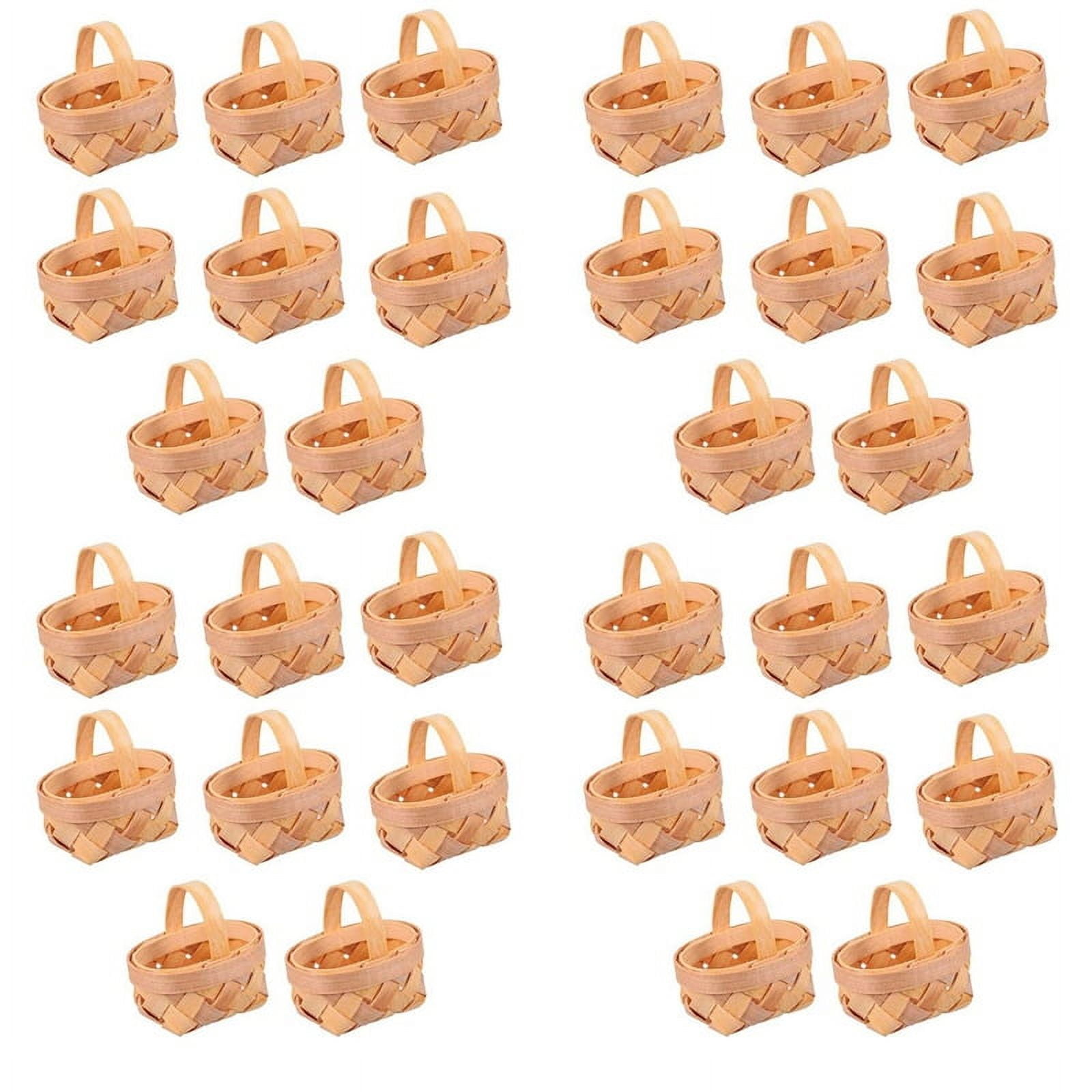 Unbranded 32PCS Mini Woven Baskets with Handles for Favors Decor ...