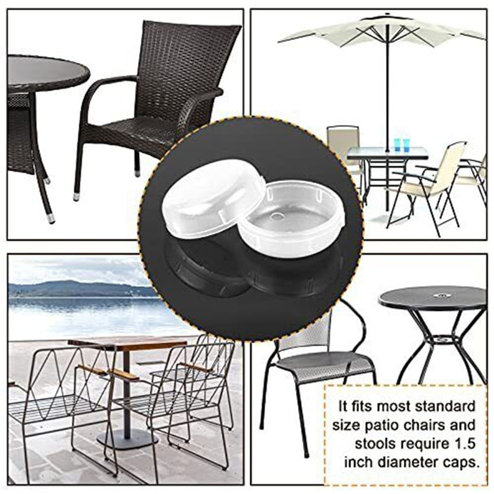 32PK 1 1 2 Wrought Iron Outdoor Patio Furniture Feet Cap Glides Chair Leg Floor White