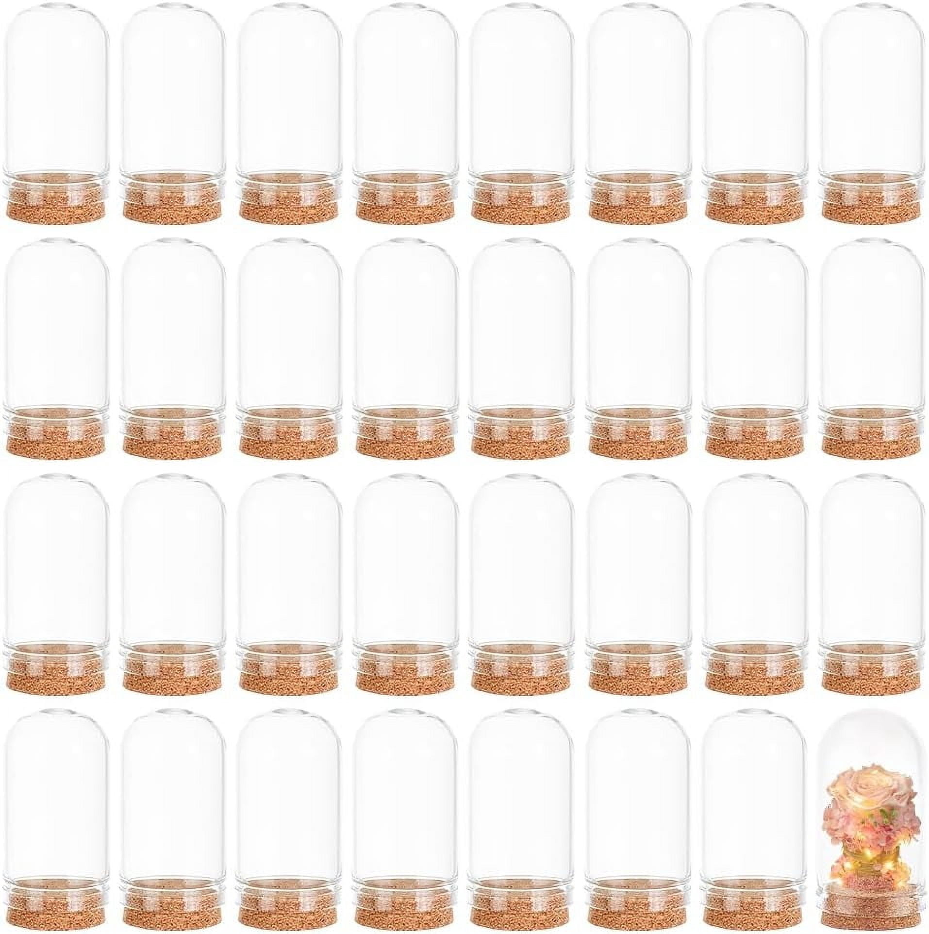 32Pack 15ml Glass Jars Decorative Bottles with Cork Stoppers Display ...