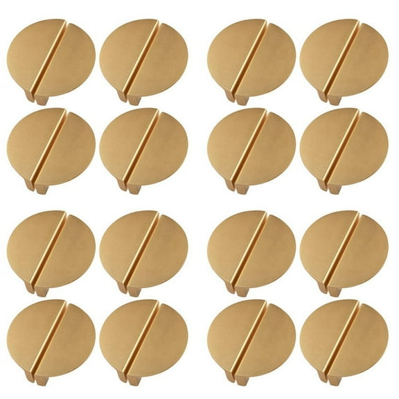 32Pack Champagne Gold Drawer Pulls,2.5 Inch Half Moon Cabinet Drawer Pulls Kitchen Handles