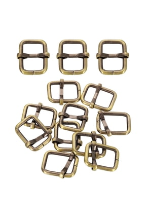 32Pack Roller Buckle, 1/2"(12mm)Tri-Glides Slide Buckles, Light Bronze, 25mm