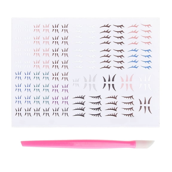32Pairs /1 Sheet Eyelash Stickers Decorative Eye Stickers for Dolls Eyelash Sticker Cute Cartoon for DIY Projects Easy Peel and Stick on