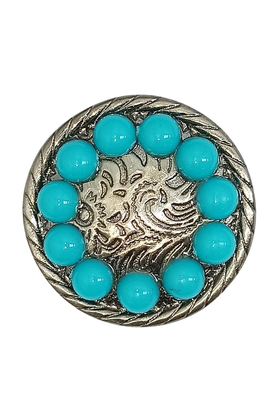 32Pc Western Screw Back Concho Round Rope engraved Nickle Cowgirl Hilason