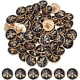 thumbnail image 1 of 32Pcs 1-Hole Alloy Enamel Buttons Flat Round with Bee Golden 18x8mm Hole: 1.8mm, 1 of 6