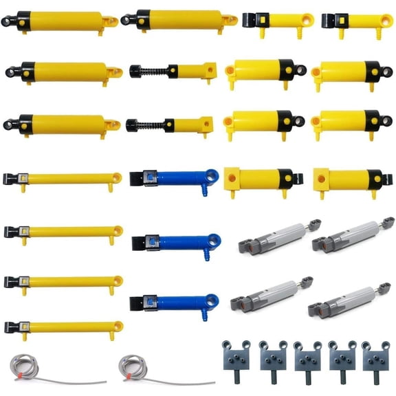 32Pcs 10-Kinds MOC Pneumatic Parts Building Blocks Toy Set, Parts are shipped in random colors