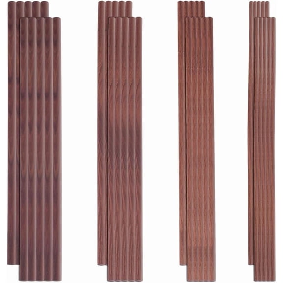 32Pcs 4 Size Walnut Dowel Rods 6 Inch Long Dowel Rods Wood Sticks 2.7/4/4.5/5.8mm Dia Unfinished Round Sticks Wooden Carving Blocks DIY