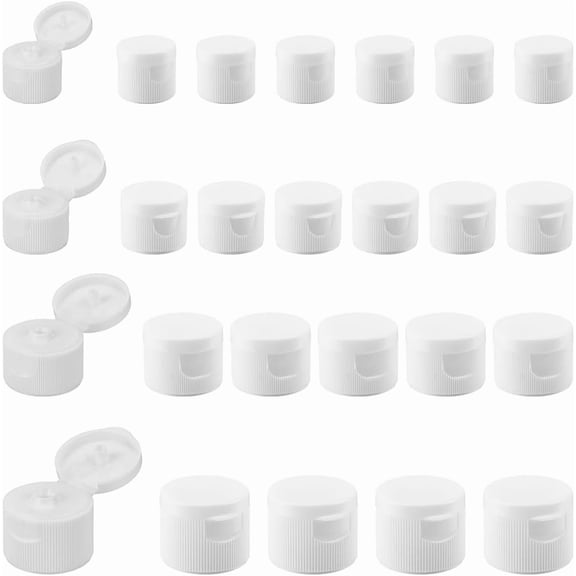 32Pcs 4 Styles Plastic Bottle Caps Cosmetics Lotion Bottle Caps Column White 20~30x18~25mm Hole: 2.5~5mm Inner Diameter: 18~27mm 8pcs/style diy