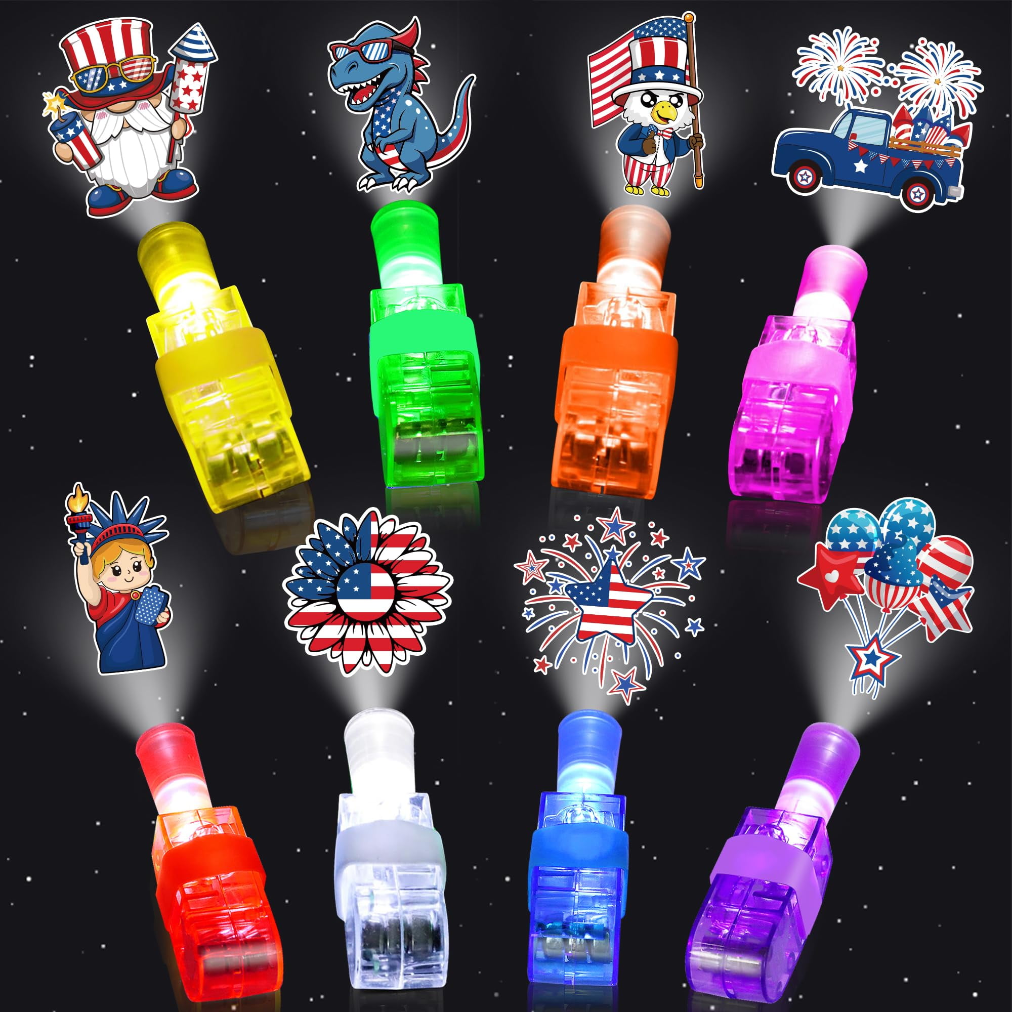 LUKBERA Patriotic Glow Sticks Bulk Pack – 24 Red, White & Blue Glow Sticks For 4th Of July, Parties