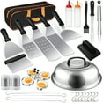 thumbnail image 1 of 32Pcs Griddle Accessories Kit, Flat Top Grill Accessories for Blackstone and Camp Chef, Metal Spatula Set with Melting Dome, Scraper, Tongs, Carry Bag for Outdoor Grilling, 1 of 10