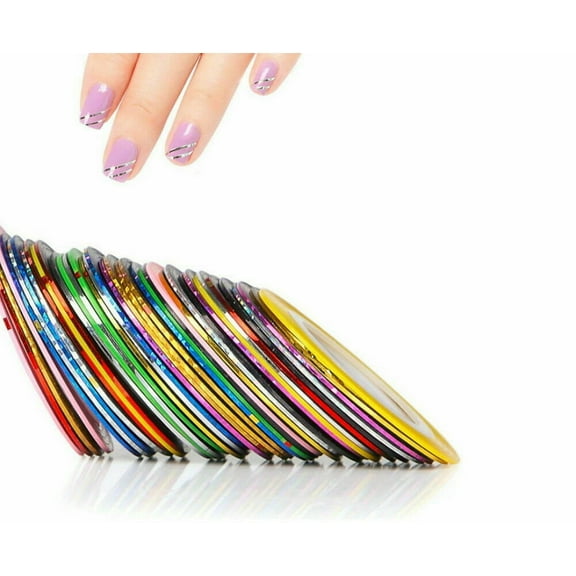 32Pcs Mixed Colors Rolls Striping Tape Line DIY Nail Art Tips Decoration Sticker