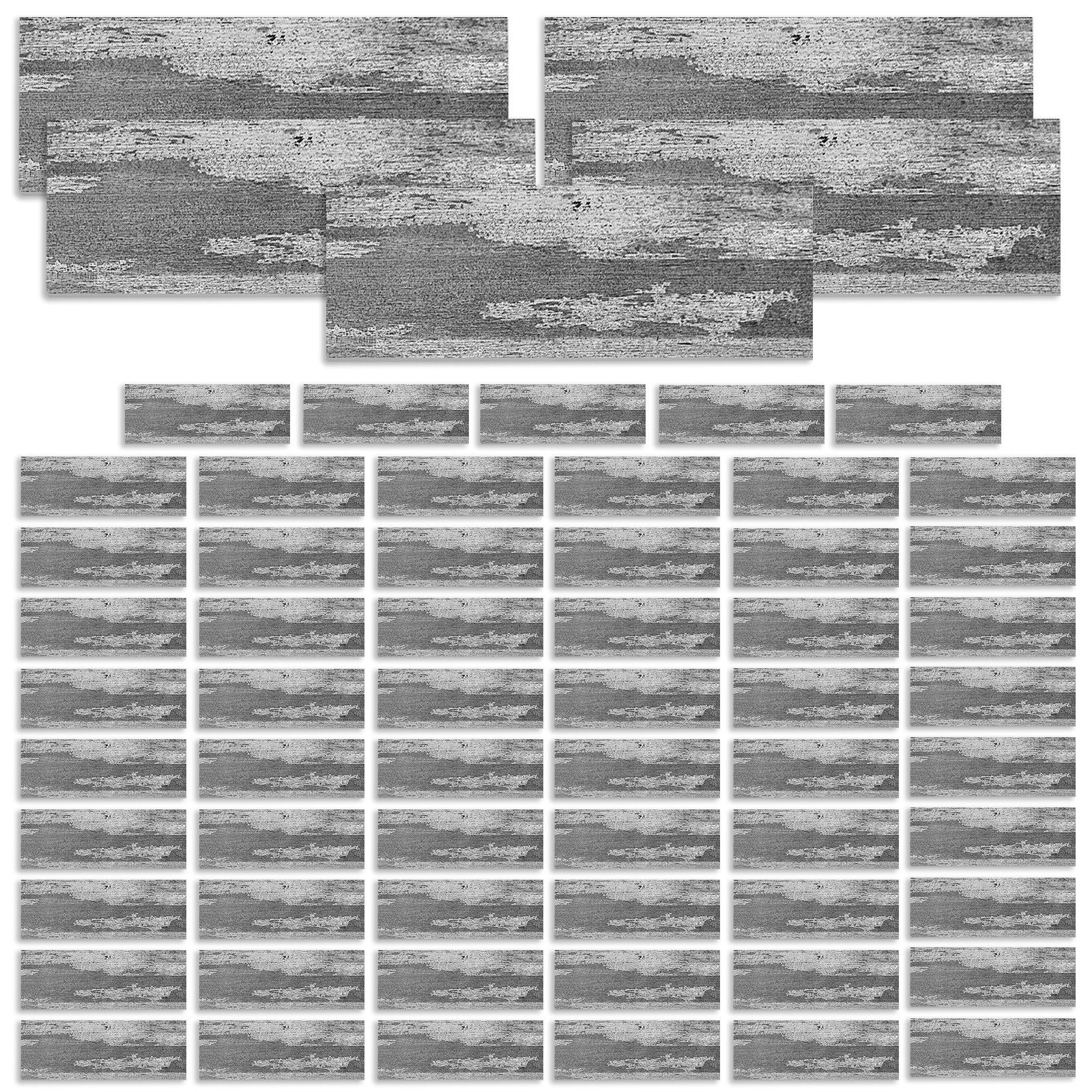 32Pcs Peel and Backsplash Tile, 4\" X 8\" Pvc Matte Brick Wall Tile