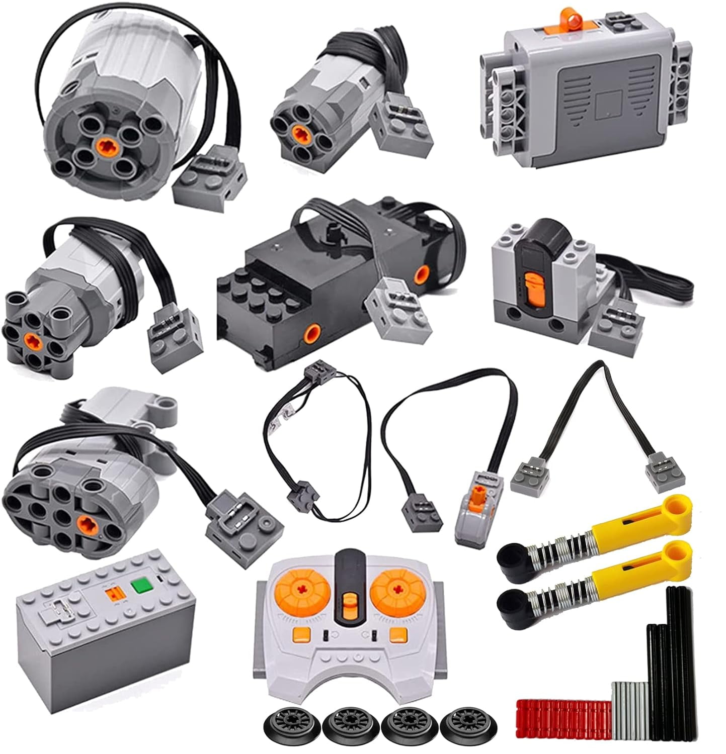 Lego 5pc power functions motor battery ir remote receiver set sale