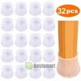 thumbnail image 1 of 32Pcs Round Non-Slip Chair Leg Protector Covers Hardwood Floors Table Feet Cups, 1 of 6