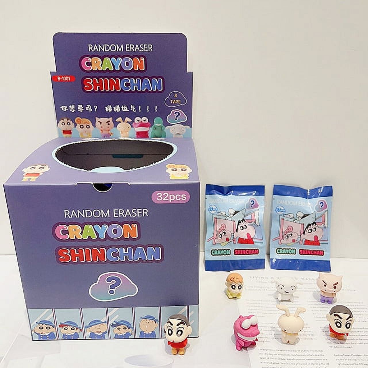 32Pcs Sanrio Pokemon Figure Pencil Eraser Blind Box Hello Kitty Kuromi