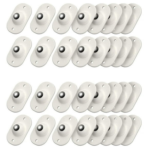 32Pcs Stainless Steel Mini Swivel Caster Wheels with 360 Degree Rotation for Furniture, Storage Boxes, Cabinet, Trash