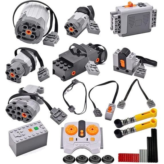 Power Extender Kit 32Pcs Technic-Motor-Kit Compatible with Lego, Power Functions Motor Set ...