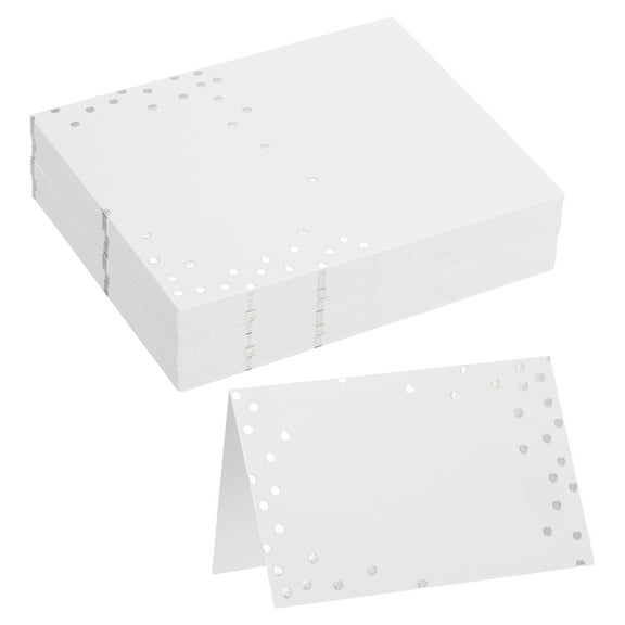 32Pcsd Table Signs, Place Cards with Silver Dots for Table at Restaurant,Wedding,Business,Christmas Party,Seating