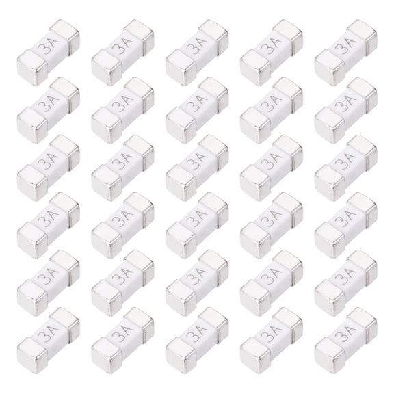 Uxcell 125V 3A Surface Mount Device Fuse Ceramic Fuses 0603 Slow Blow 30Pack
