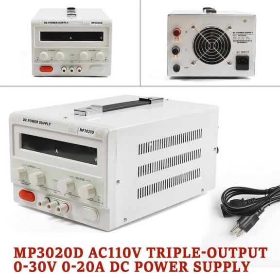 32V 20Amp Adjustable DC Regulated Power Supply Lab Test High Precision w/Line