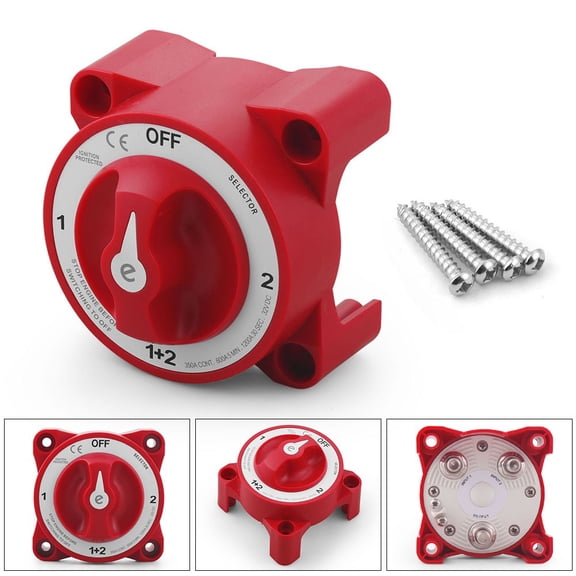 32V 350A 4 Position 9002E E-Series Marine Boat Battery Switch Selector W/AFD