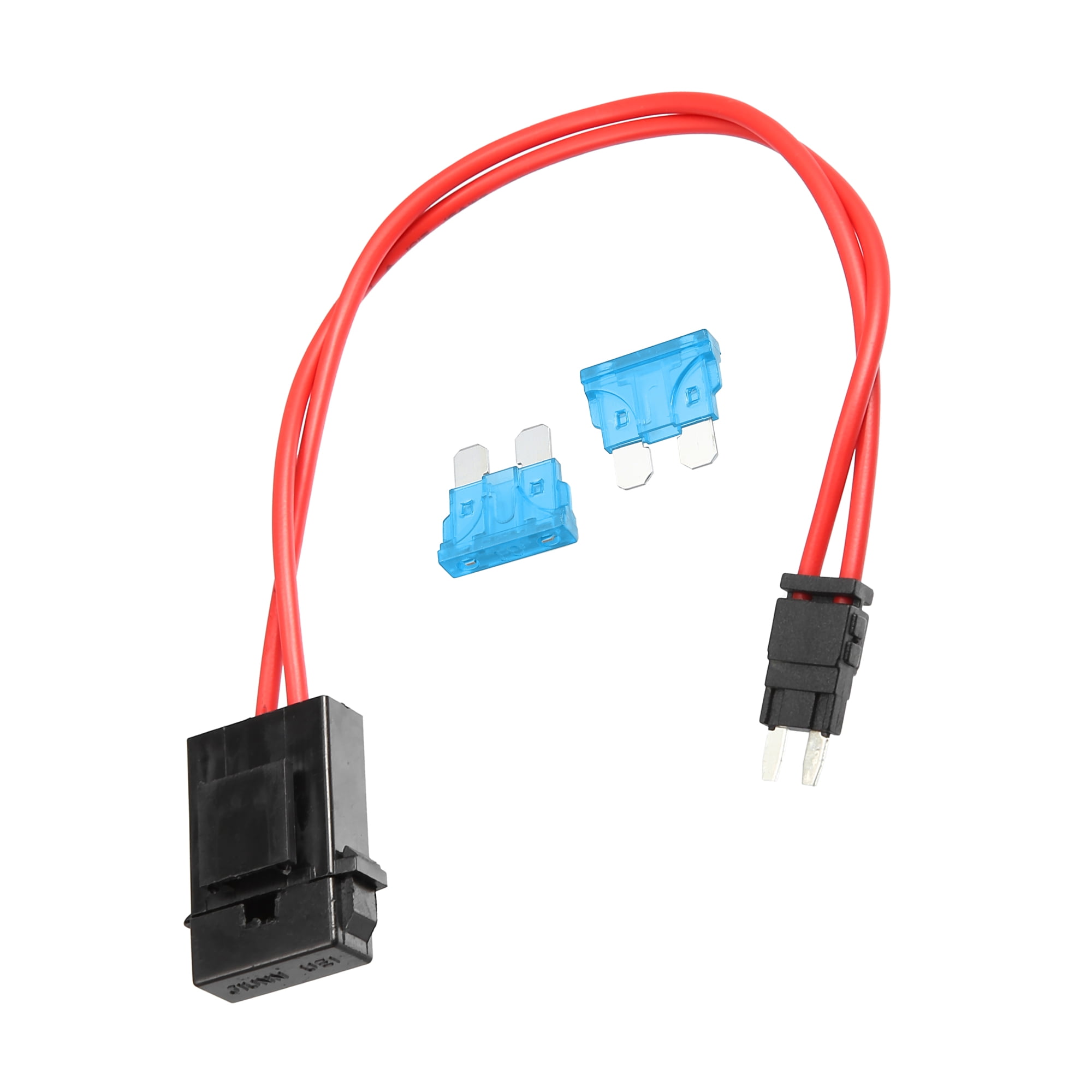 32V Mini Fuse Adapter Tap Fuse Kit with 2pcs 15A Blade Style Fuses for